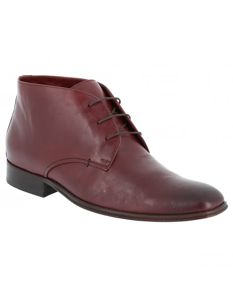 derby montante semelle cuir cousue blake cuir bordeaux