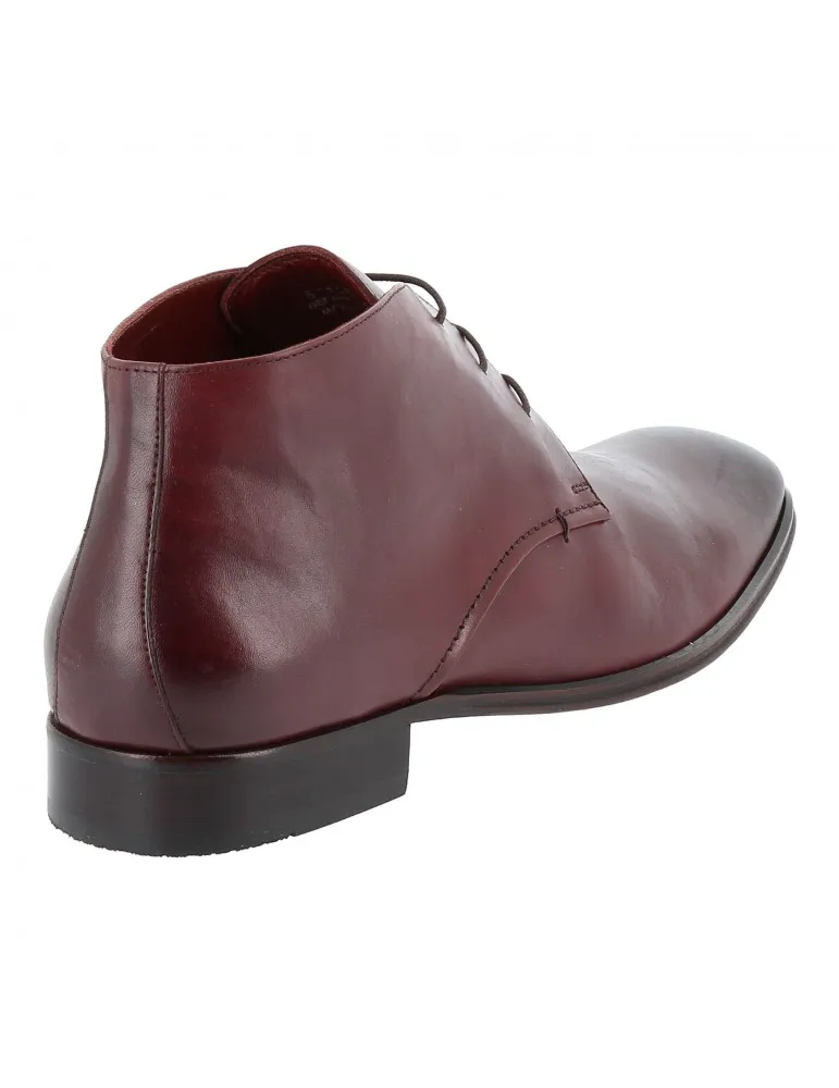 derby montante semelle cuir cousue blake cuir bordeaux